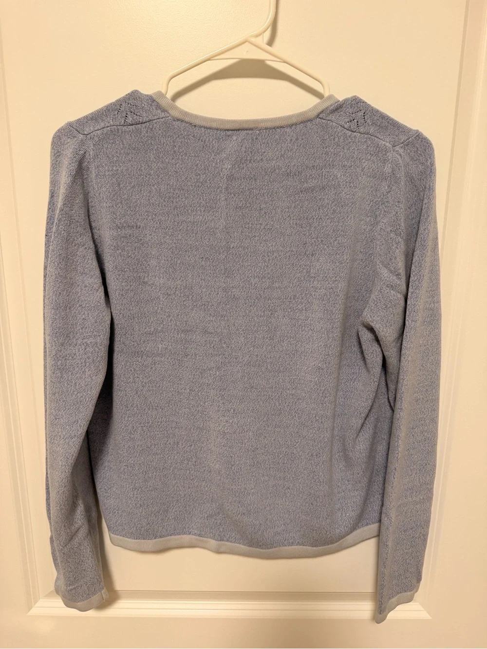 Light Periwinkle Button-Front Women's Cardigan Sweater